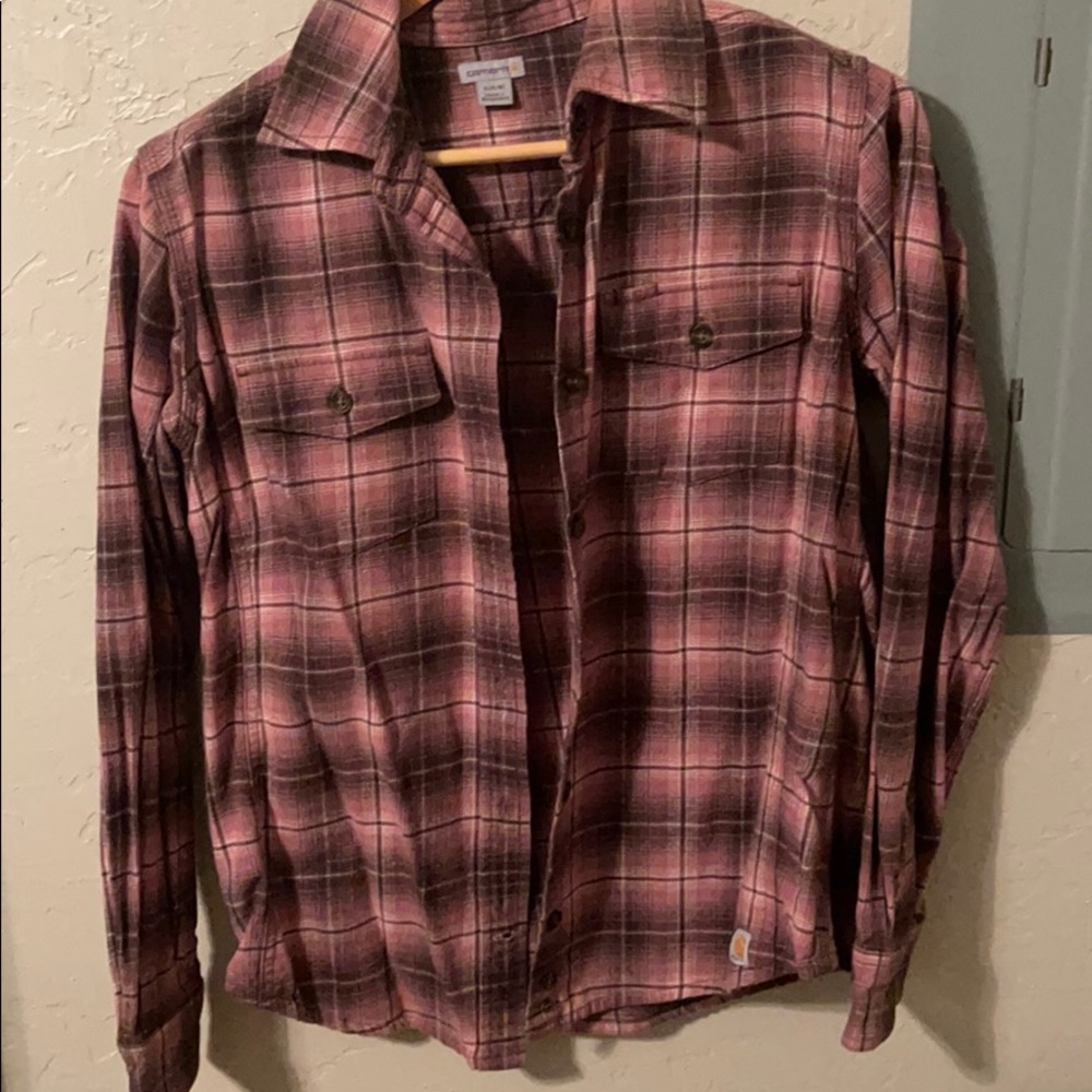 Pink flannel shirt